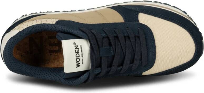 Woden Ronja Plateau Sneaker met Color-Blocked Details Multicolor Dames