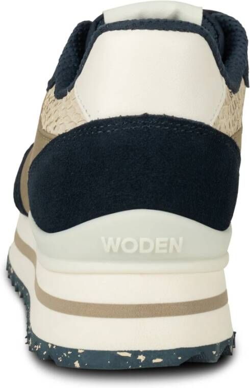 Woden Ronja Plateau Sneaker met Color-Blocked Details Multicolor Dames