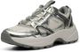 Woden Metallic Sneakers met Visleer Details Gray Dames - Thumbnail 3