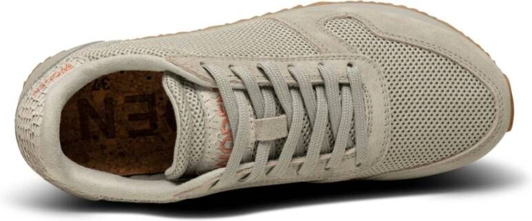 Woden Sneakers met dieren geïnspireerd design en visleren details Gray Dames