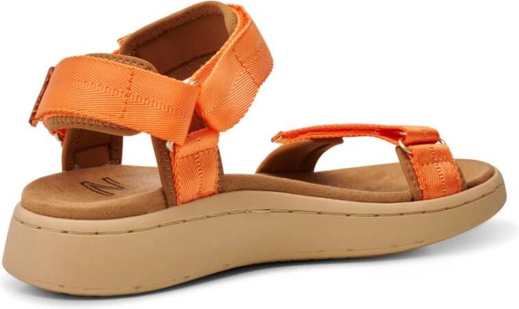 Woden Stijlvolle en Comfortabele Line Sandaal met Verstelbare Bandjes Oranje Dames