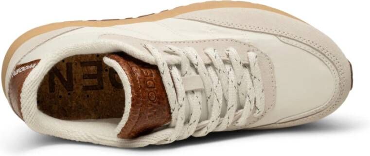 Woden Vintage Sneaker Collectie Beige Dames