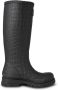 Woden Waterdichte Krokodillenprint Regenlaars Black Dames - Thumbnail 6