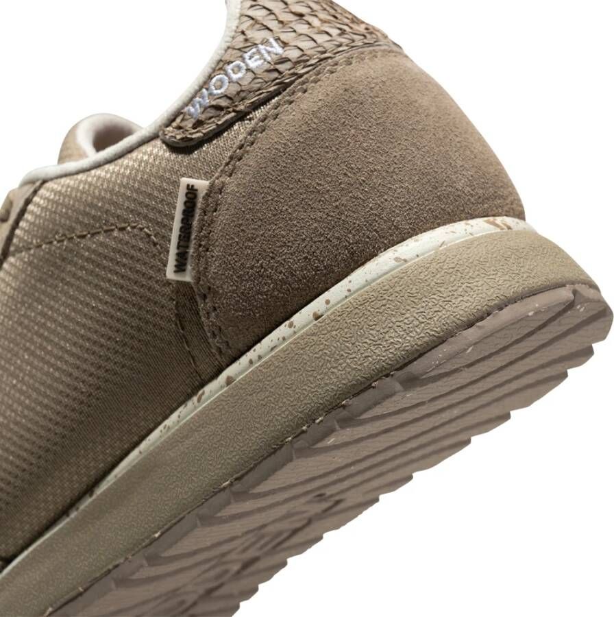 Woden Waterdichte Sneaker met Gerecycled Nylon en Leren Details Beige Dames