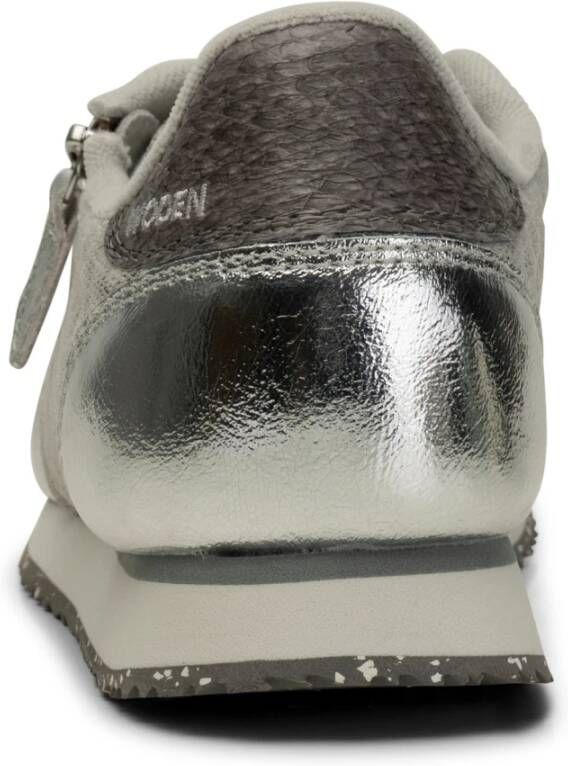 Woden Ydun Metallic Zipper Grijs Dames