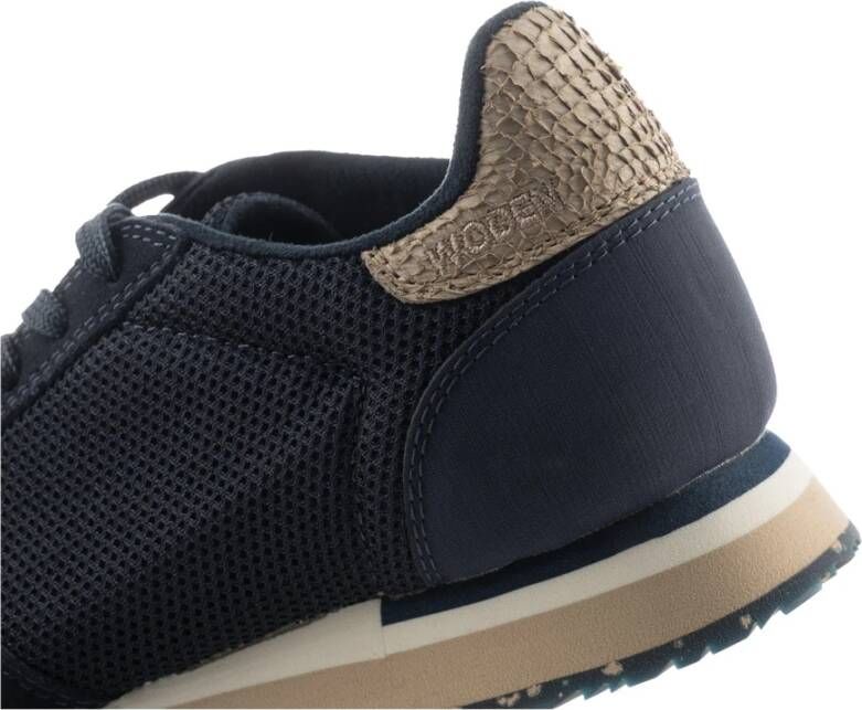 Woden YDUN ICON Sneakers Donna Grigio Mare, Pelle E Materiali Riciclati, Suola In Gomma, Beige