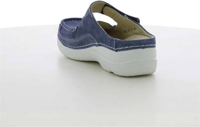 Wolky Blauw Roll Slipper