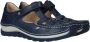 Wolky Blauwe Leren Sandaal met Klittenbandsluiting Blue Dames - Thumbnail 10