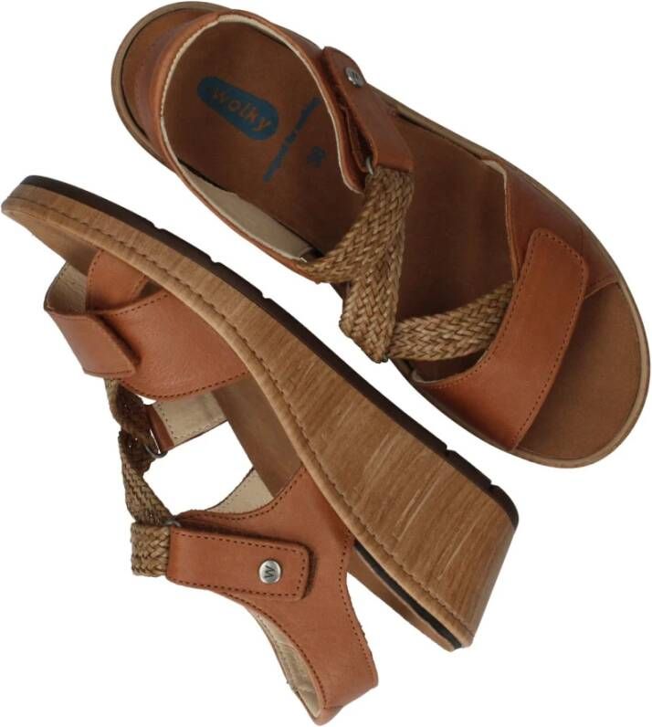 Wolky Bruine La Jolla Viagretta Sandaal Brown Dames
