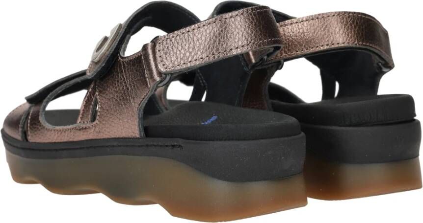 Wolky Metallic Bronzen Sandaal met Comfortabel Voetbed Brown Dames