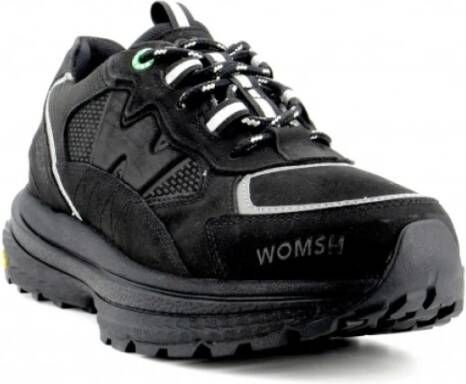 Womsh Bolder Leren Sneakers Zwart Dames