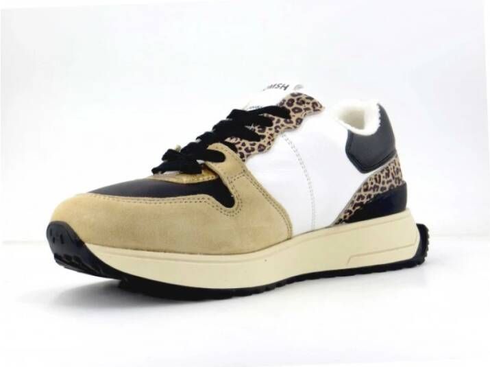 Womsh Leren en suède sneakers Beige Dames