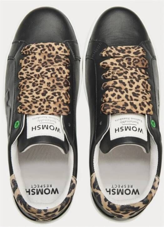 Womsh S290202 Sneakers Leopard Zwart Dames