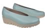 Wonders Blauwe Leren Loafer Instap Schoen Blue Dames - Thumbnail 2