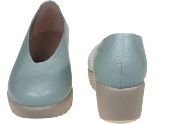 Wonders Blauwe Leren Loafer Instap Schoen Blue Dames