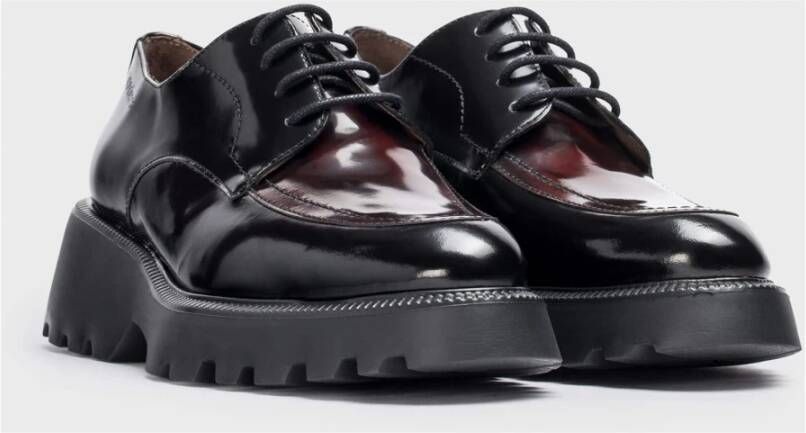 Wonders Blucher Portobello Burdeos Color: Negro Multicolor Dames