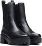 Wonders Zwarte leren enkellaars met elastische zijpanelen Black Dames - Thumbnail 11
