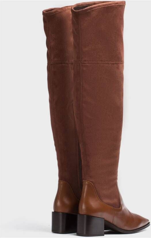Wonders Bota mosquetera en licra Color: Marrón Brown Dames