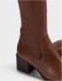 Wonders Bota mosquetera en licra Color: Marrón Brown Dames - Thumbnail 4
