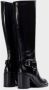 Wonders Zwarte Vega Biker Style Leren Laars Black Dames - Thumbnail 3
