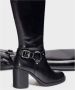 Wonders Zwarte Vega Biker Style Leren Laars Black Dames - Thumbnail 4