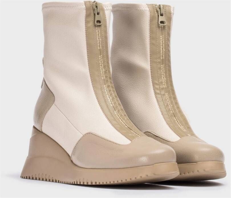 Wonders Botín India Beige Color: Marrón Multicolor Dames