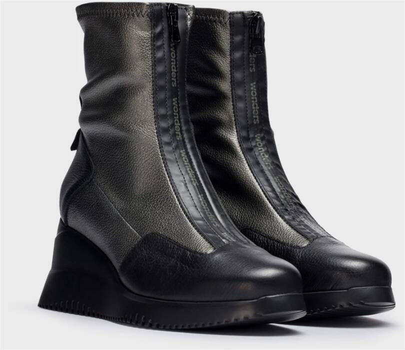 Wonders Botín India Gris Color: Negro Multicolor Dames