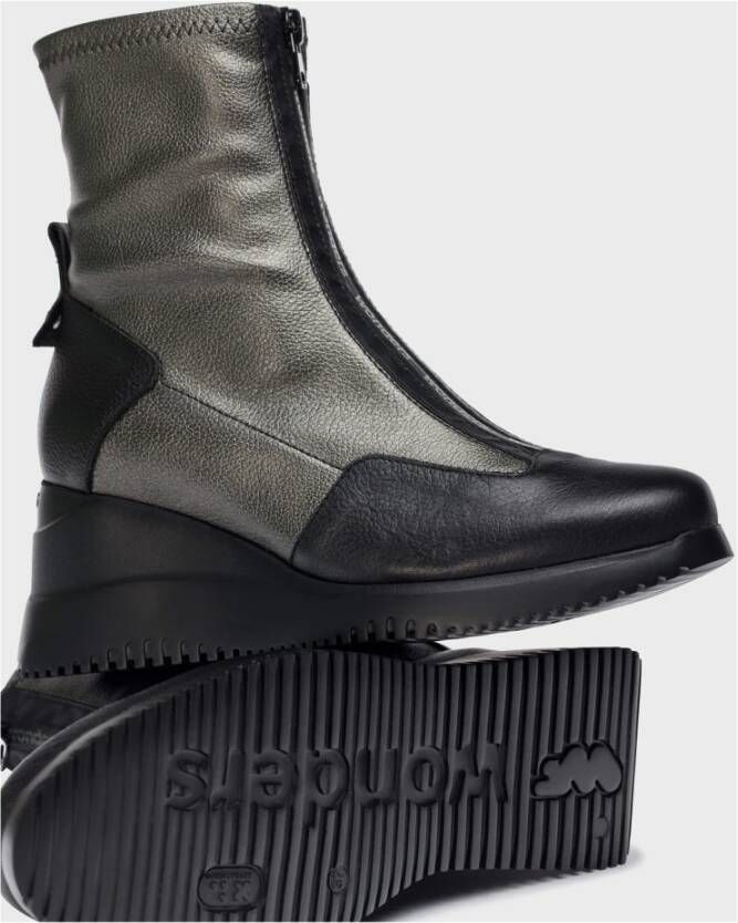 Wonders Botín India Gris Color: Negro Multicolor Dames