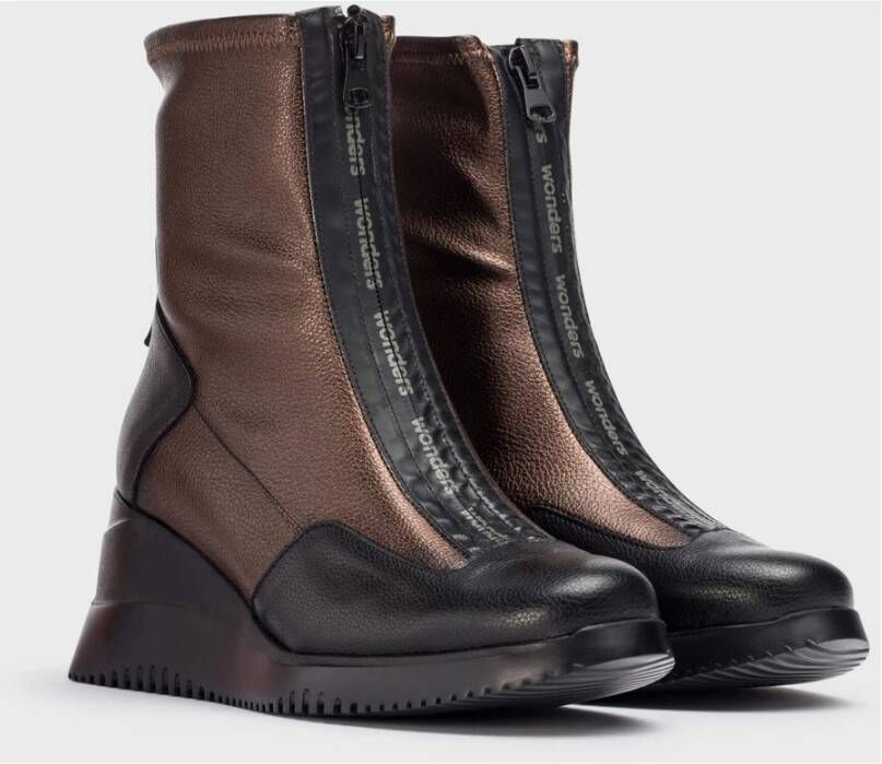 Wonders Botín India Negro Color: Negro Multicolor Dames