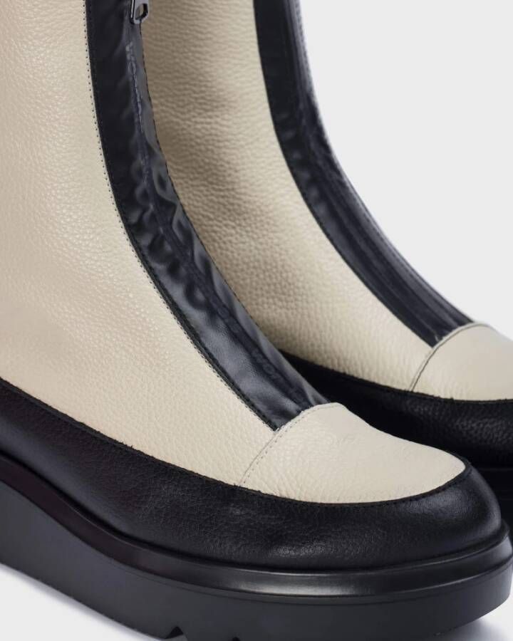 Wonders Botín Livia crema Color: Negro Beige Dames
