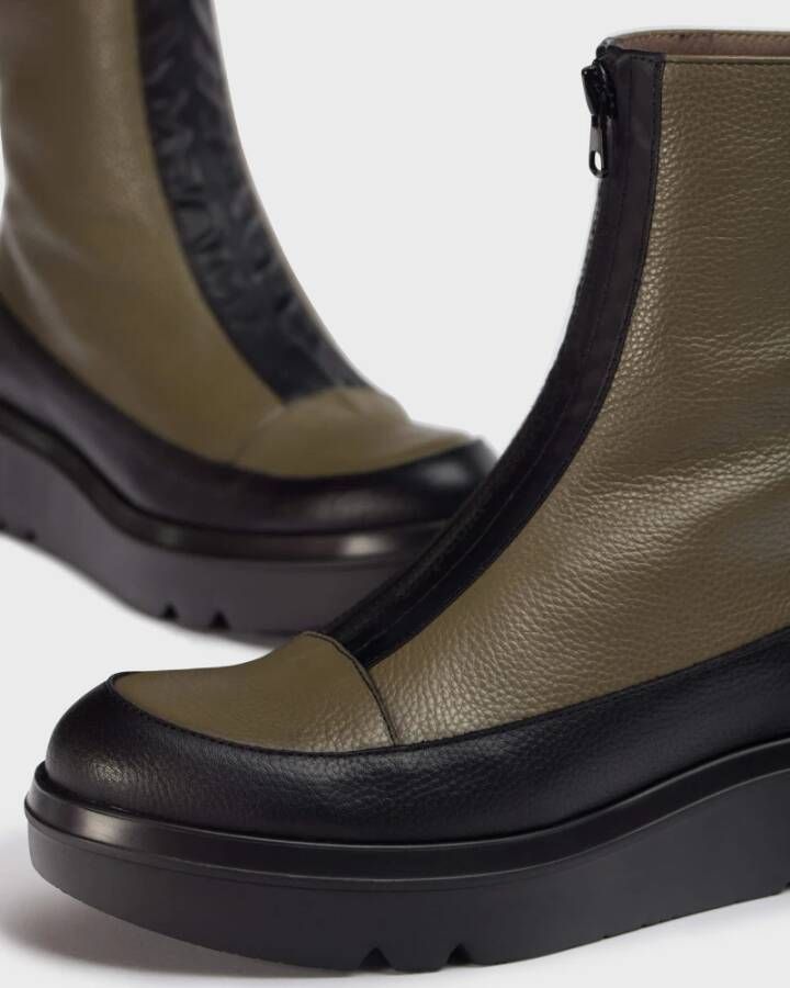Wonders Botín Livia oliva Color: Negro Green Dames