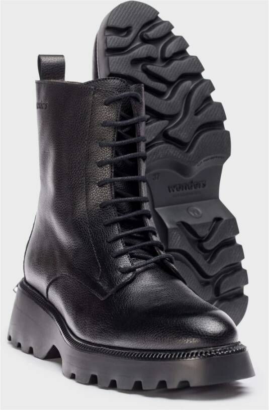 Wonders Botín piel Atari Negro Color: Negro Black Dames