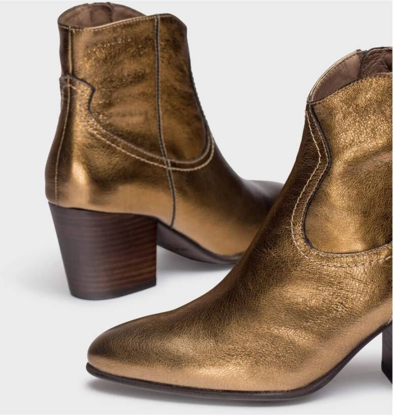Wonders Botines Cane Oro Color: Metalizados Yellow Dames
