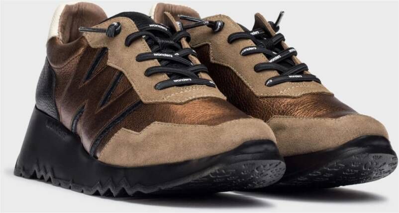 Wonders Deportivas Track Oro Color: Marrón Brown Dames