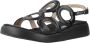 Wonders Stijlvolle platte sandalen voor vrouwen Black Dames - Thumbnail 3