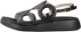 Wonders Stijlvolle platte sandalen voor vrouwen Black Dames - Thumbnail 4