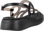Wonders Stijlvolle platte sandalen voor vrouwen Black Dames - Thumbnail 5