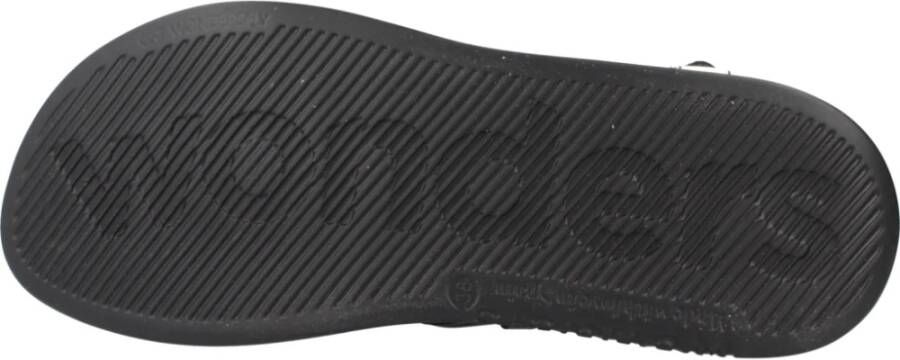 Wonders Stijlvolle platte sandalen voor vrouwen Black Dames