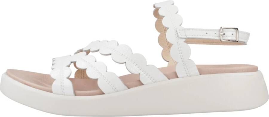 Wonders Flat Sandals White Dames