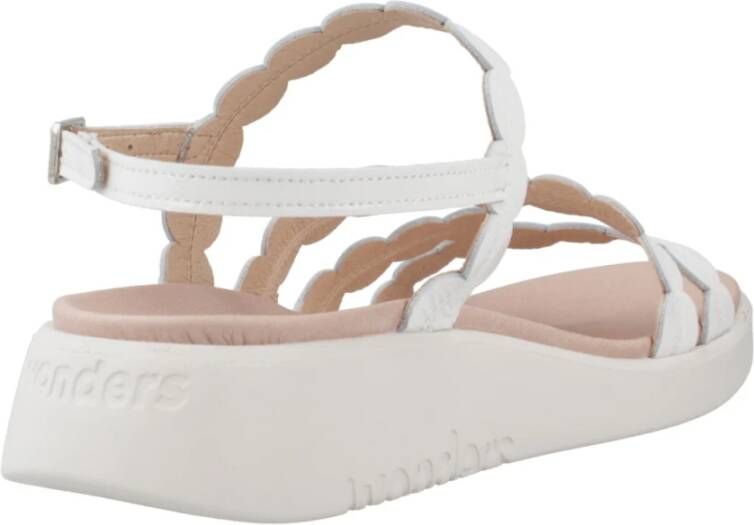 Wonders Flat Sandals White Dames