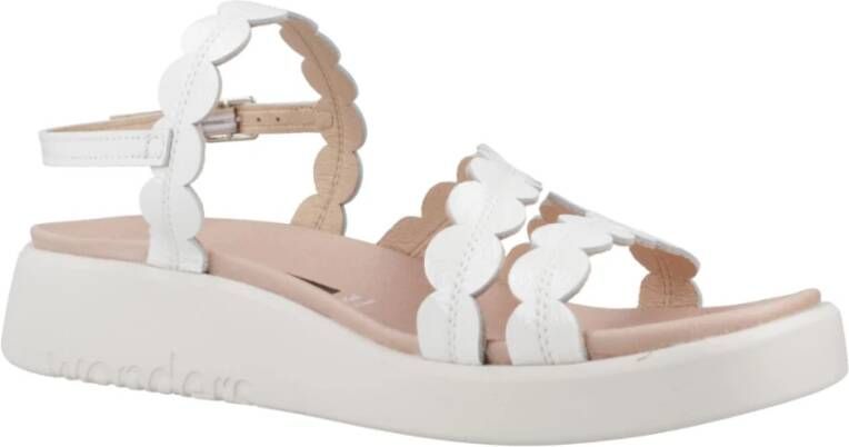 Wonders Flat Sandals White Dames