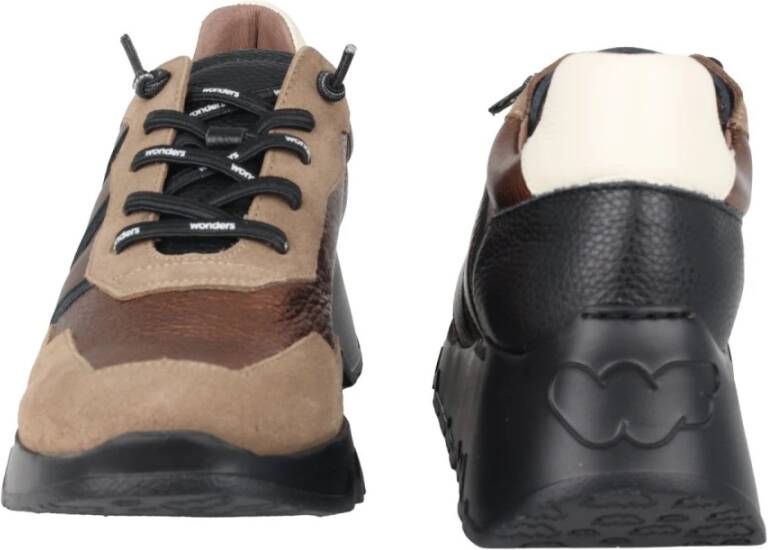 Wonders Gouden vetersneaker voor dames Multicolor Dames