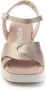 Wonders Premium Leren Hoge Hak Sandalen Beige Dames - Thumbnail 11