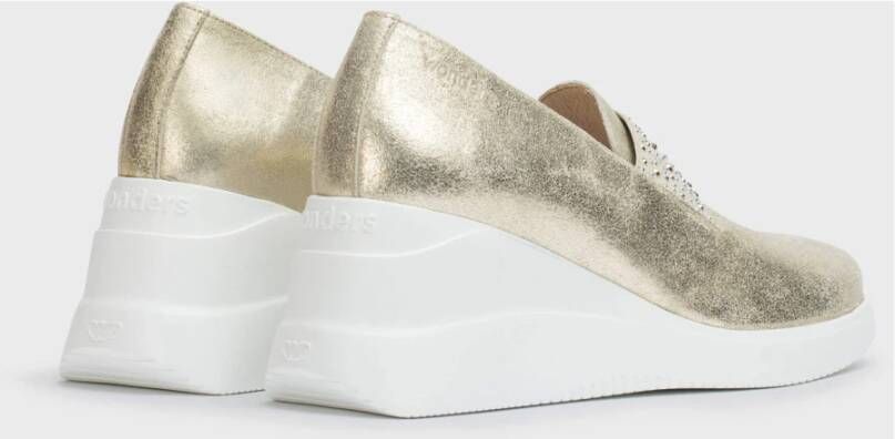 Wonders Mocasín Bone Dorado Color: Metalizados Yellow Dames