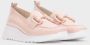 Wonders Gestructureerde leren mocassin met linkversiering Pink Dames - Thumbnail 15