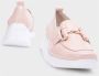 Wonders Gestructureerde leren mocassin met linkversiering Pink Dames - Thumbnail 17