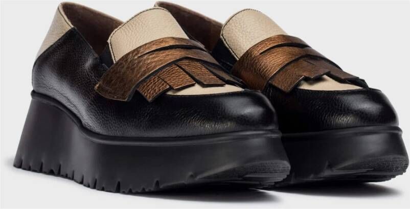 Wonders Mocasines Medianoche Oro Color: Negro Multicolor Dames