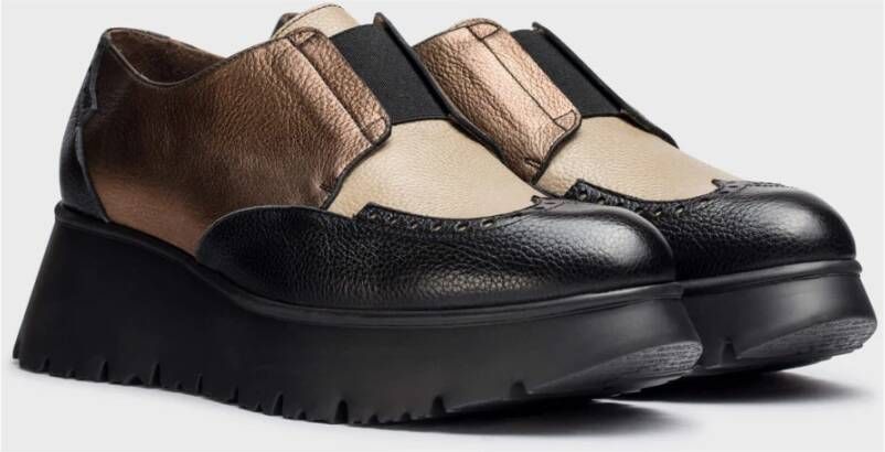 Wonders Mocasines Salva Oro Color: Negro Multicolor Dames