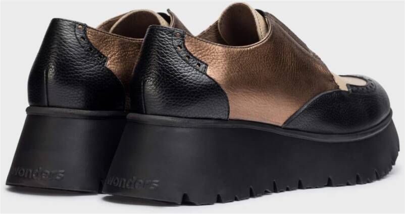 Wonders Mocasines Salva Oro Color: Negro Multicolor Dames