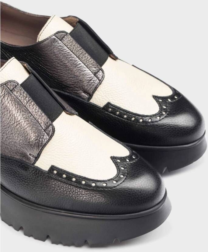 Wonders Mocasines Salva Plomo Color: Negro Multicolor Dames